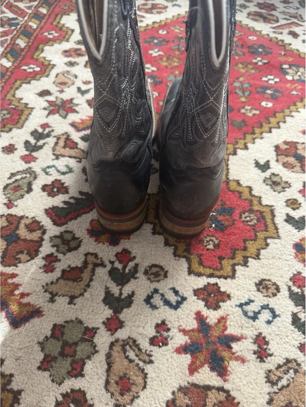 Alex Boots Genuine Leather Cowboy Boots Made In Mexico Size U.S. Mens 8